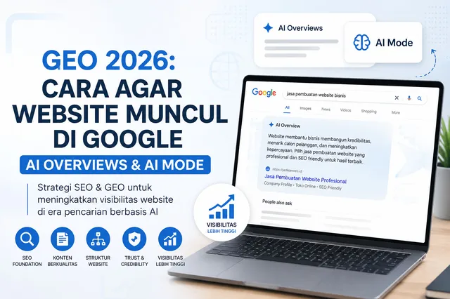 GEO 2026: Cara Membuat Website Lebih Siap Muncul di Google AI Overviews dan AI Mode