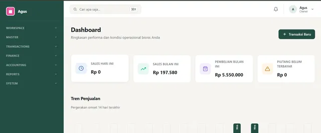 Sistem Informasi Mini ERP & Keuangan Perusahaan
