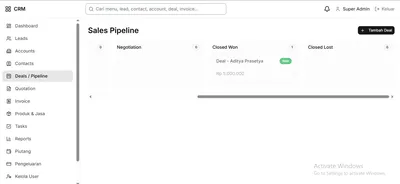 CRM — Customer Relationship Management, tampilan 2